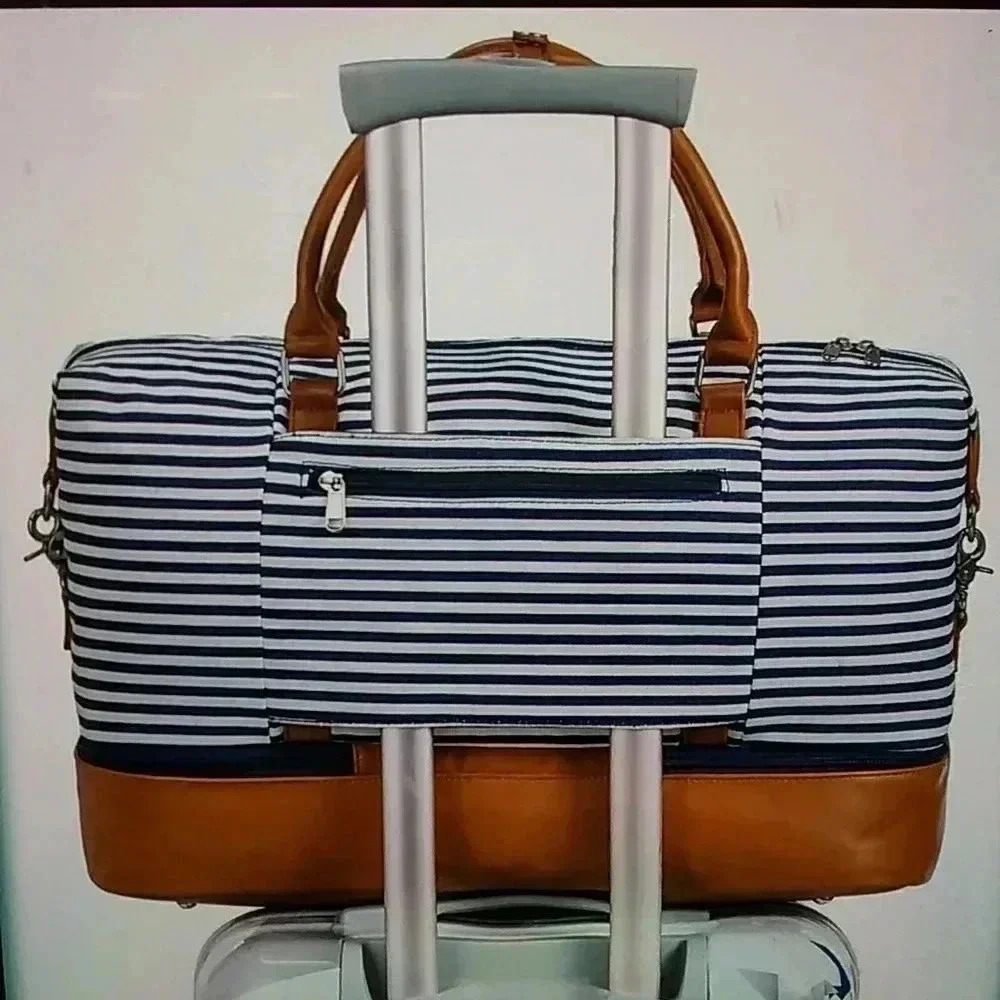Woman ladies canvas weekend bag - Picture 2 of 7